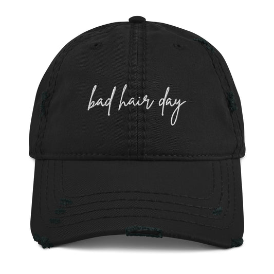 "bad hair day" dad hat | neutrals